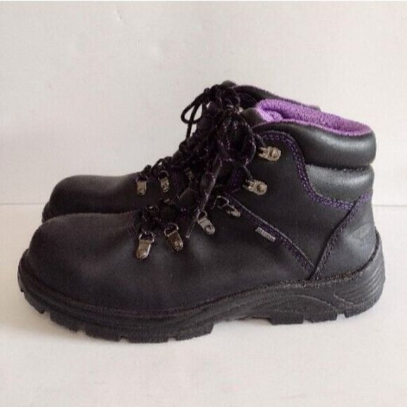 Avenger Work Boots A7124 Medium Steel Toe Black Leather Womens 11 - Picture 1 of 9